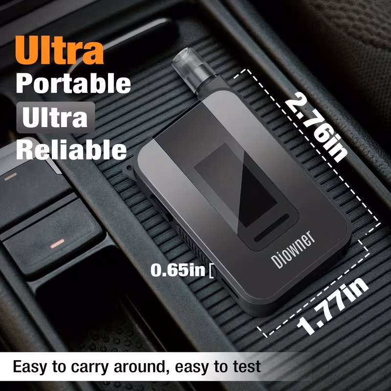 smart voice alcohol tester usb rechargeable breathalyzer with voice broadcast and 10 mouthpieces portable design for personal safety testing Product details 2