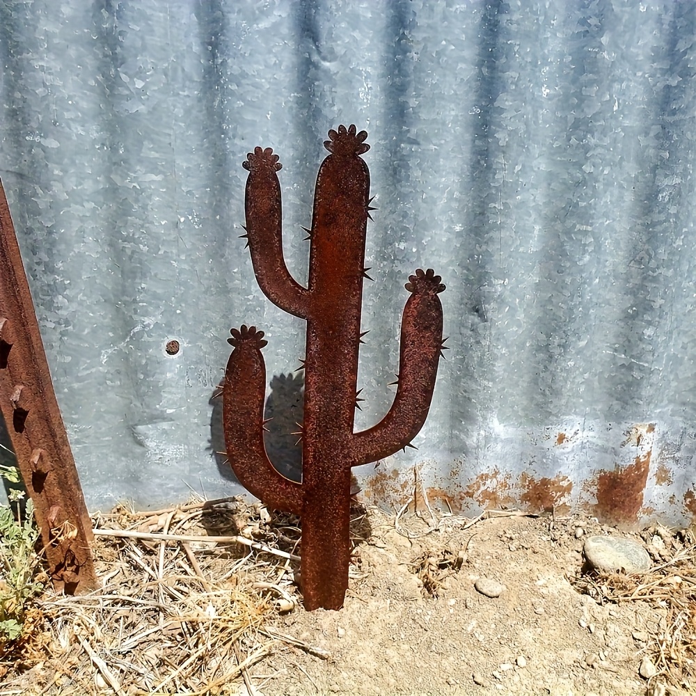 one rusty metal cactus outdoor decor rust color - Temu Germany