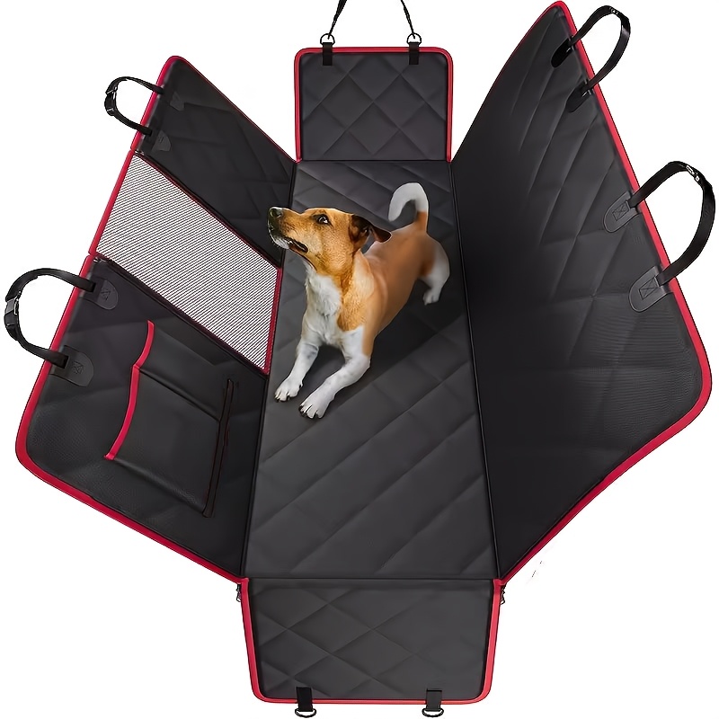TEMU Housse de siège arrière pour chien avec fenêtre , hamac de voiture pour chien, durable et adapté à la plupart des berlines, SUV, camions,