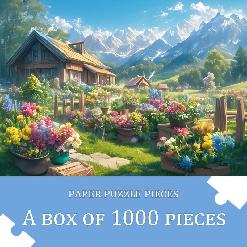 

1000pcs Scenic Landscape For Adults - Large 50x70cm/19.7x27.6in, Premium Thick & Paper, Portable Diy Art Decor, Frameless Birthday, Christmas, Halloween, Thanksgiving Gifts