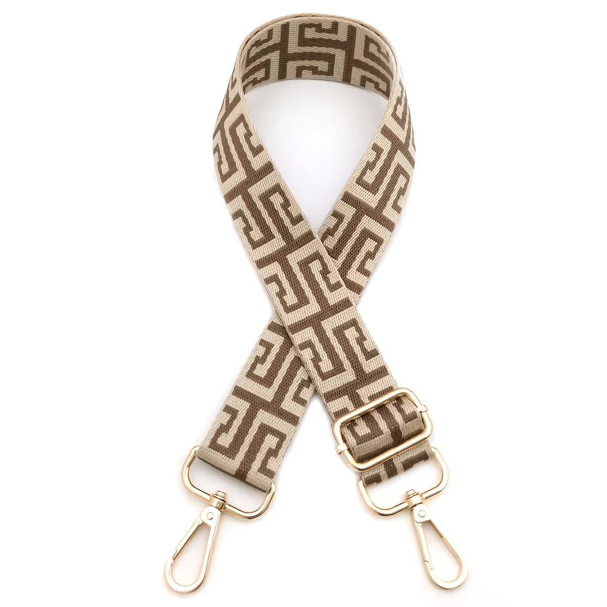 TEMU Adjustable Jacquard Bag Straps – Adjustable Length, Durable Woven Purse Strap Replacement For Handbags, Crossbody Shoulder Bags