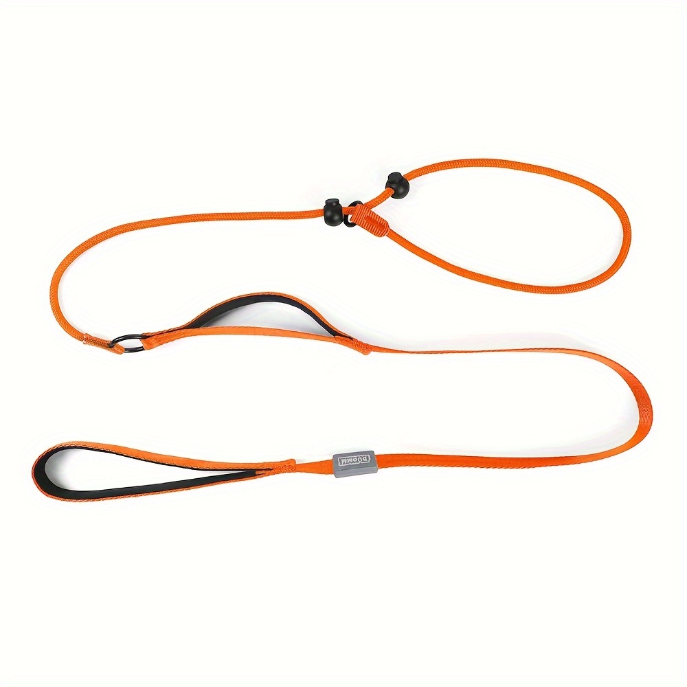 E-shop Hunde-Trainingsleine mit Gleitschlaufe - Strapazierfähiges Polyesterfaser-Seil, verstellbare Schlaufe, reflektierend, leicht, zum Gehen und