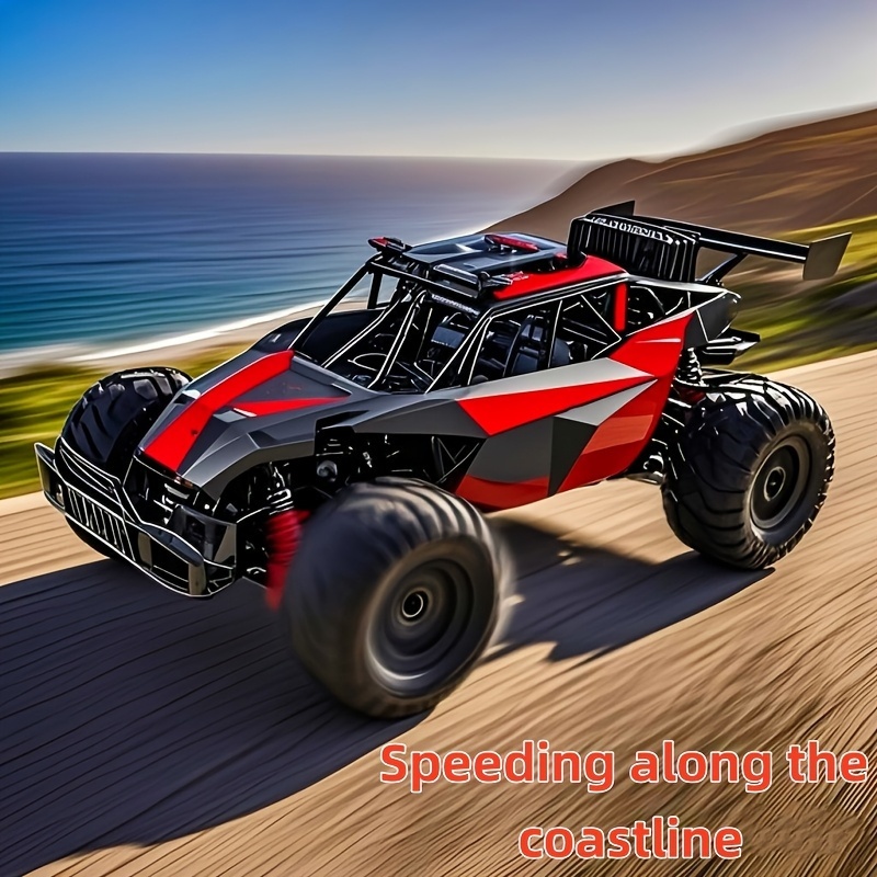 RC All-terrain Car All-terrain Monster Truck With 2 Rechargeable Batteries And Colored Lights, With LED Headlights, 30 Km/h High Speed Car Toys, Suitable For Boys Birthday Presents, Christmas