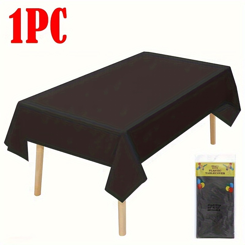 1pc,"wedding-essential" Elegant Disposable Tablecloths,perfect For Parties, Picnics & Weddings | Easy Clean Plastic Covers For Indoor & Outdoor Use