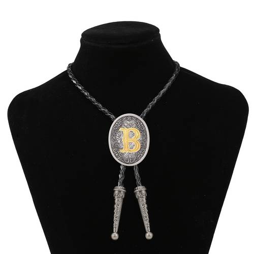 western cowboy letter bolo tie bolo tie with cord new
