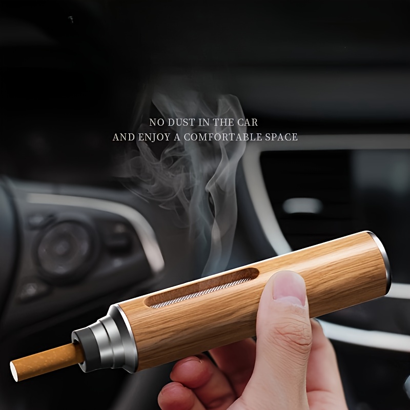 customizable wooden   anti     dust free ergonomic handle for     lazy drivers car interior accessory ergonomic grip wooden construction car ashtray for car without battery Product details 0