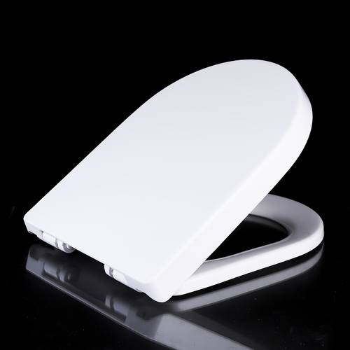 1pc toilet seat cover with soft close lid free installation durable plastic construction suitable for home bathroom use