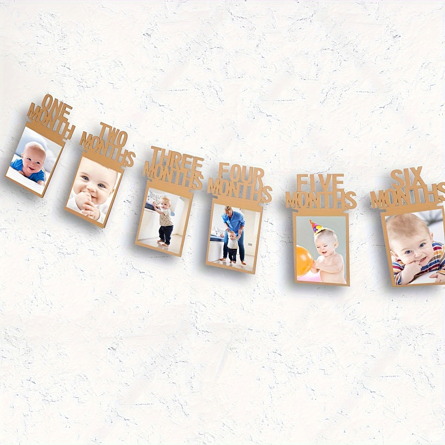 one year milestone photo banner celebrate your babys first year with this adorable cardboard banner perfect for room decorations details 1