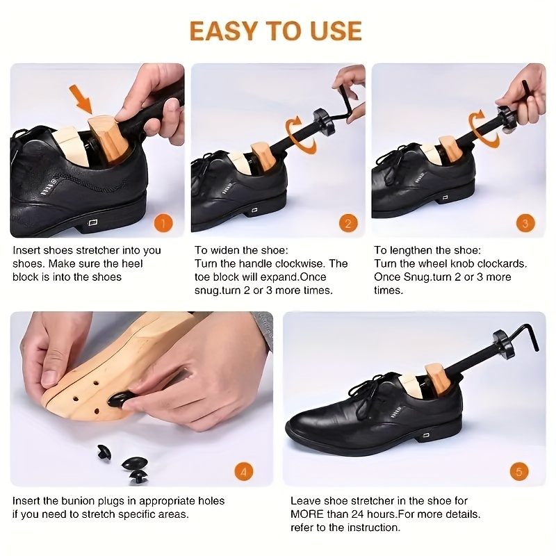 4pcs Set: Shoe Stretchers, Suitable for Using with Simultaneously,  Shoe Extender, Shoe Seam Protector *'s and Wo*'s Tree, W