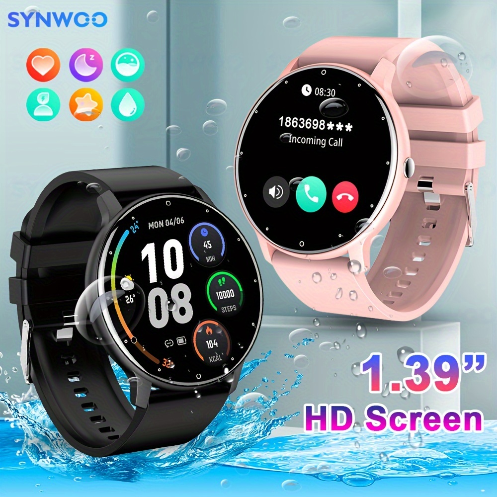 Smart Watch, Full Touch Smart Watches for Men Women Answer/Make Calls,  Fitness Tracker with Heart Rate Sleep Monitor Step Counter, Multi-Sports  Modes