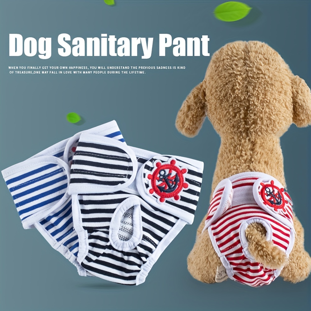 

Pet Diaper, Cotton Sanitary Washable Dog Pant Reusable Physiological Briefs Animal Cleaning Supplies