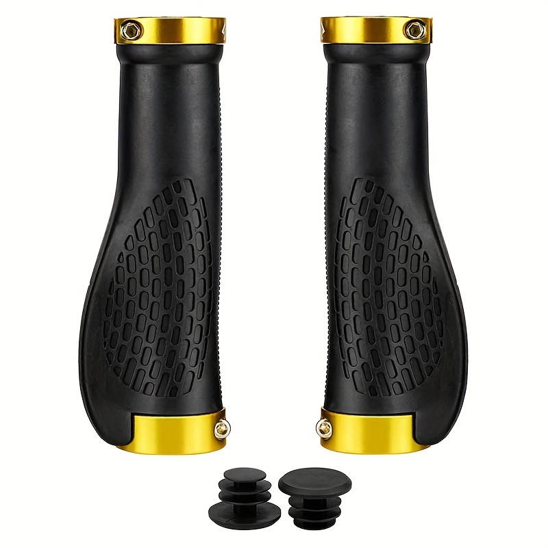 E-shop 2er-Set Fahrradlenkergriffe, Mehrfarbig/Design optional, Ergonomisches Design, Doppel-Schließe aus Aluminium, Mountainbike-Griffe, für MTB, BMX,