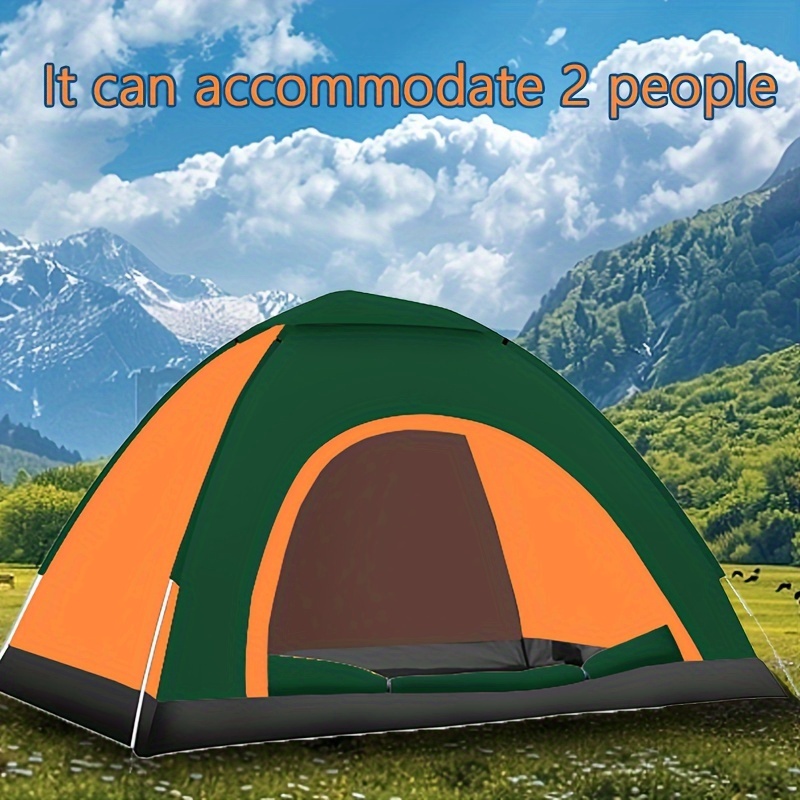 ALPACA OUTDOORS 2-3 Person Color-Block Portable Camping Tent - Fast Setup, Foldable & Lightweight with Zipper Closure, Durable Outdoor Tent for Family Camping, Hiking, Spring & Fall, Tents for Camping, Mixed Color Design
