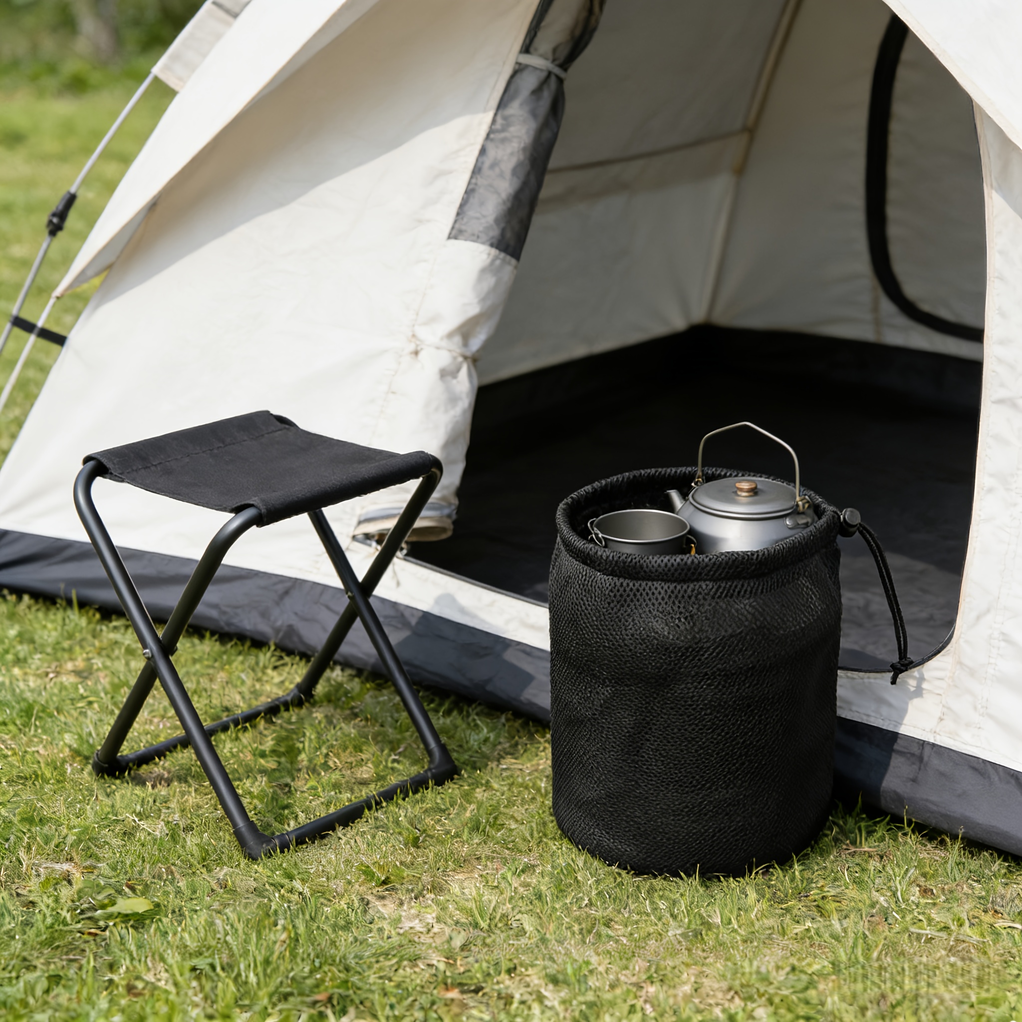 2 Stk. Strapazierfhige Camping-Aufbewahrungstaschen, Tragbarer Faltbarer  Organizer fr Familien-Campingwerkzeuge Kochgeschirr, Kleidung,  Hngematten, Schlafscke, Windseile Verschiedenes Zubehr * ...