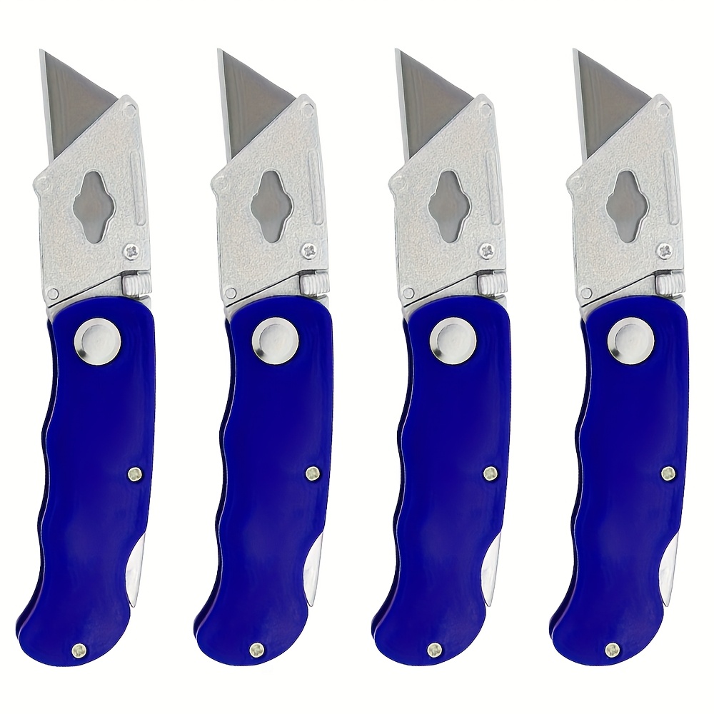 TEMU Set Of 4 Versatile Folding Knives, Compact Pocket Knife, Electrician's Utility Knife For Tasks, Utility Knife, Multifunctional Outdoor Wallpaper