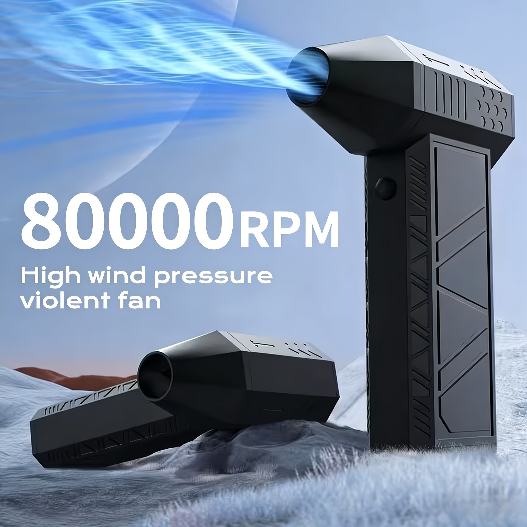 TEMU Cordless Compressed Air Duster. Portable Handheld Fan, - 150000rpm/80000rpm Turbo Fan, 4-speed, Rechargeable Air Blower, Keyboard, Car & Home