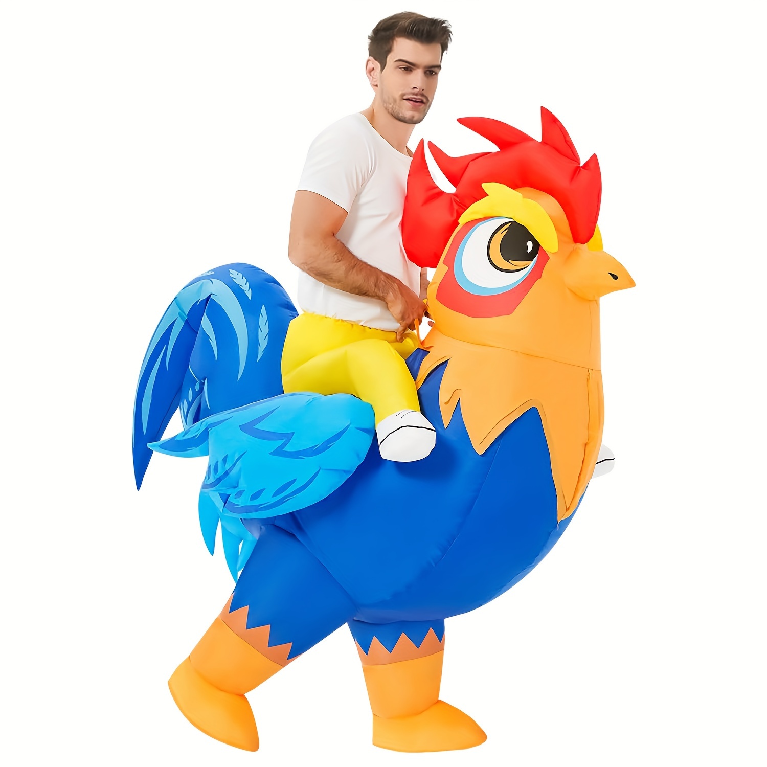 

1pc Funny Inflatable Rooster Costume, Blow Up Rooster Costume For Cosplay Party