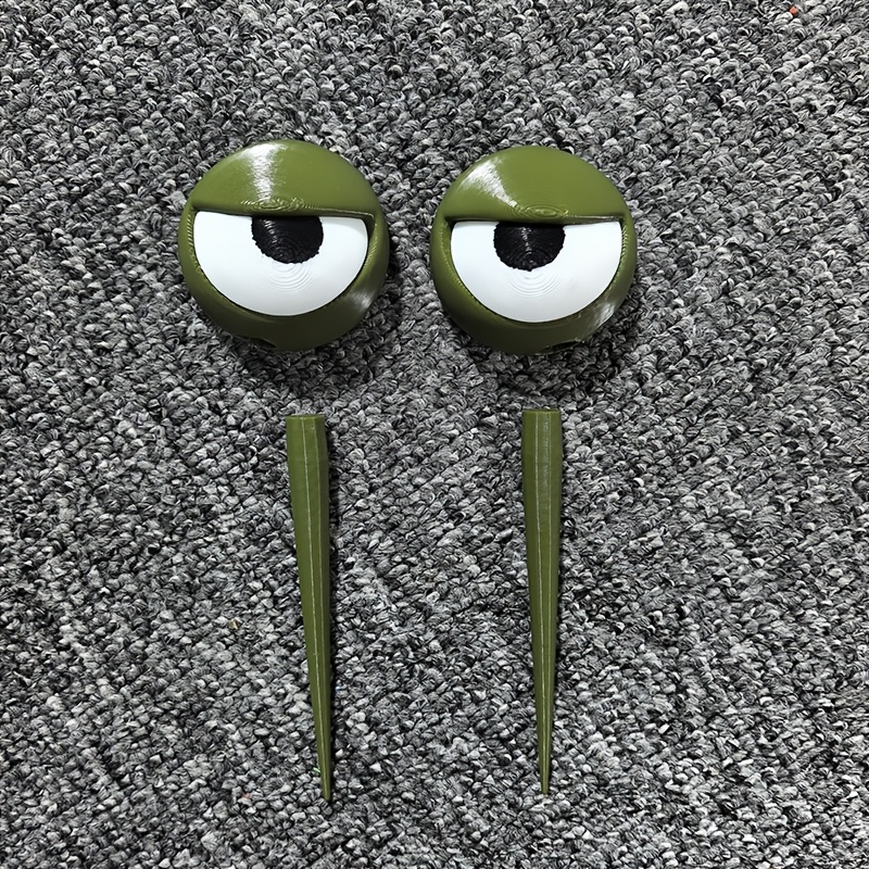 TEMU 【2d Flat】 [2d Flat] 2pcs 3d Plant Picks Featuring Hilarious Face Eye Designs. Great For Sprucing Up Your Potted Plants And A Twist To Flower Pot