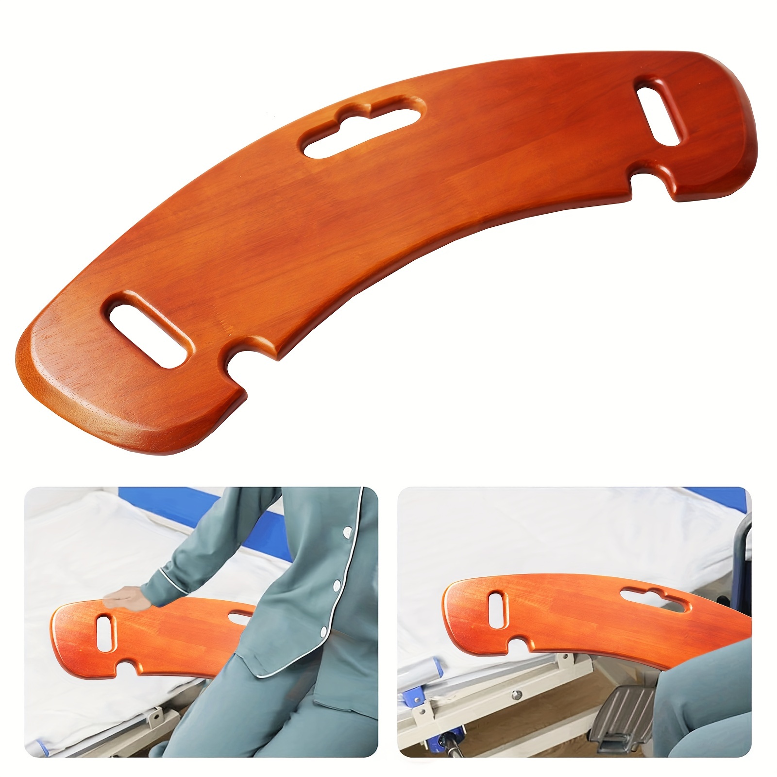 

31" Wooden Slide Transfer Board For Transferring Patient Or Handicap From Wheelchair To Bed, Couch, Toilet, Car, Sliding Board, Patient 440lbs