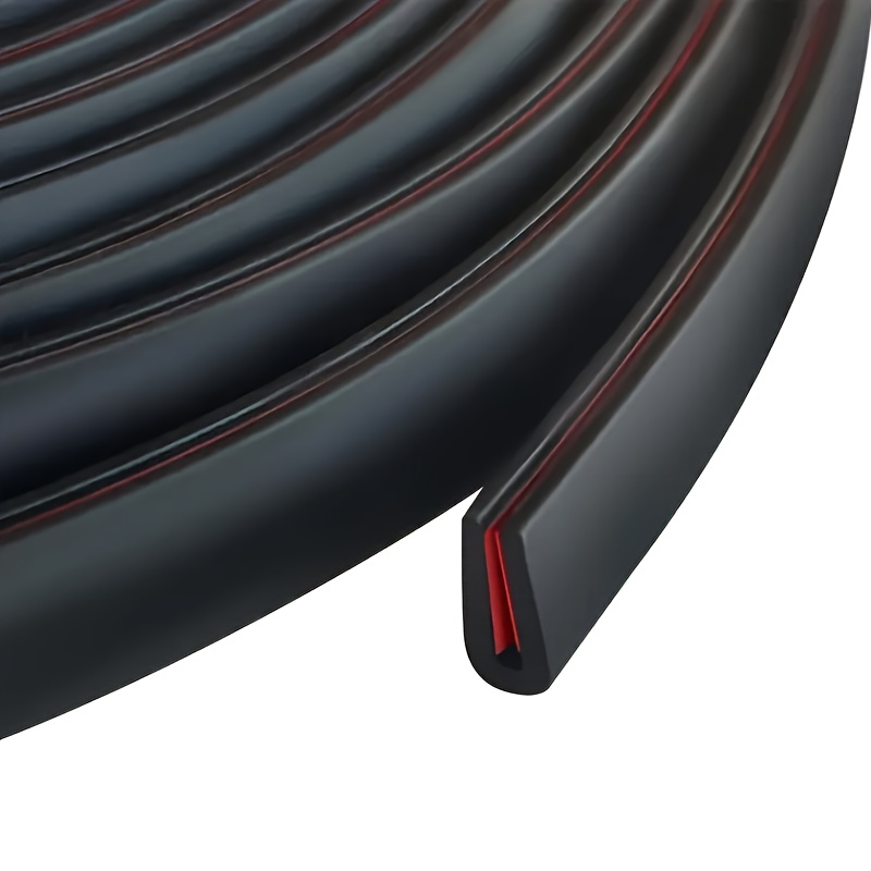 Rubber Edge Sealant, Self-adhesive U-shaped Edge Decoration, Used As A Protective Edge Material For Metal Edges Of Car Doors, Glass, And Corner Areas Of - Black Sealant