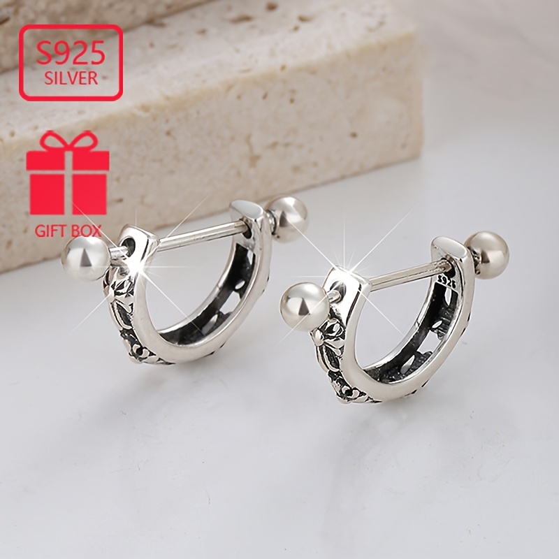 

(total Weight About 1.71g) 2pc Women's Fashion 925 Thread Women's Retro Sweet Cool Wind Ear Bone Rings Are Suitable For Commuting, Traveling, And Partying, Suitable For Gifts