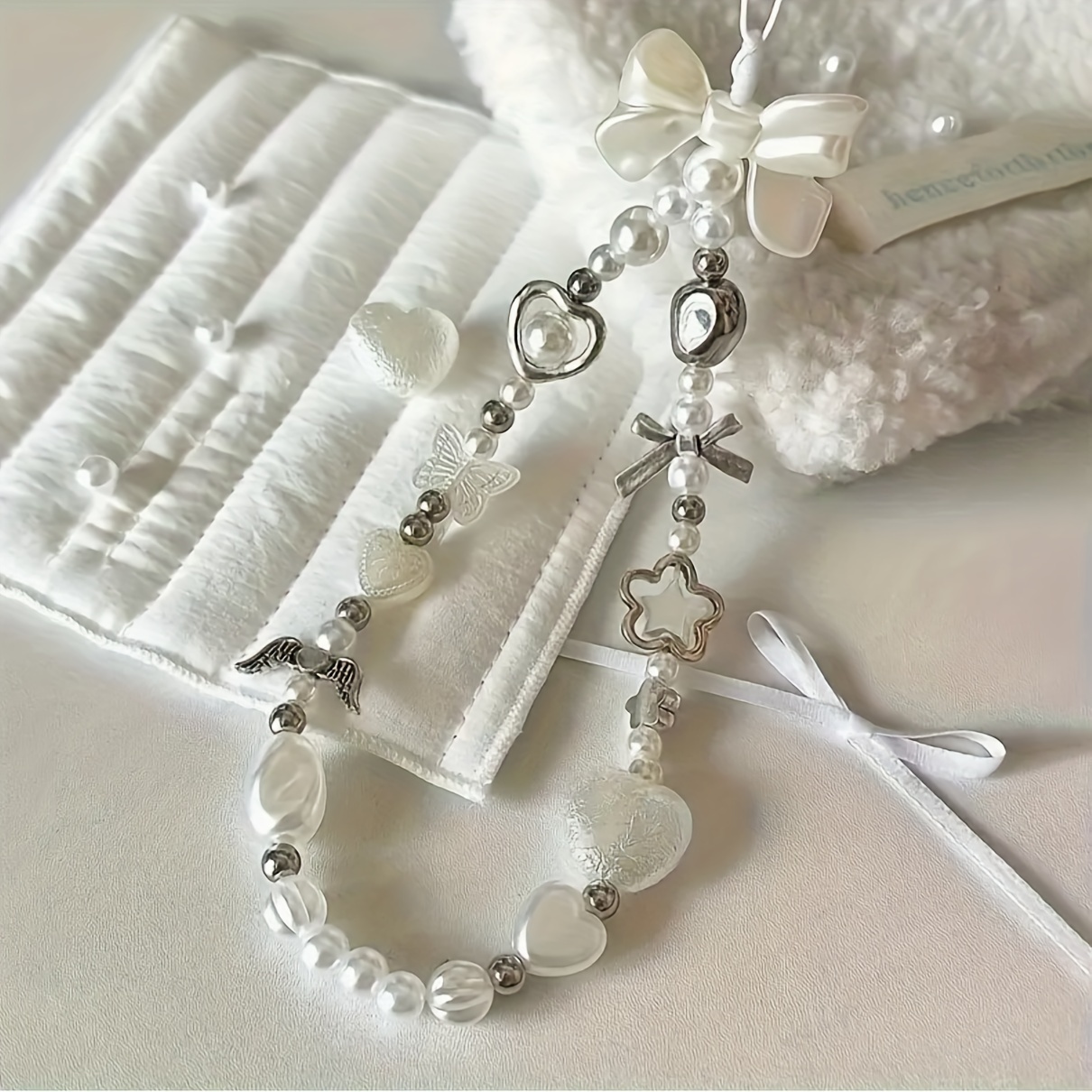 

1pc Mobile Phone Charm, Short Beaded Cell Phone Case Pendant, Pc Material