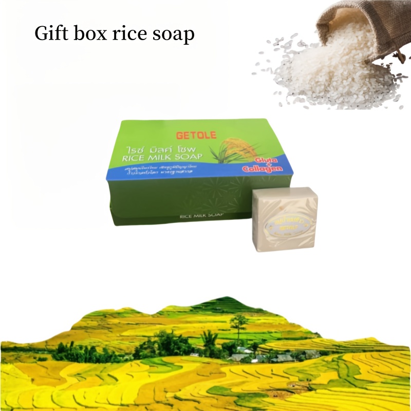12pcs Handmade Rice Soap for Gentle Cleansing