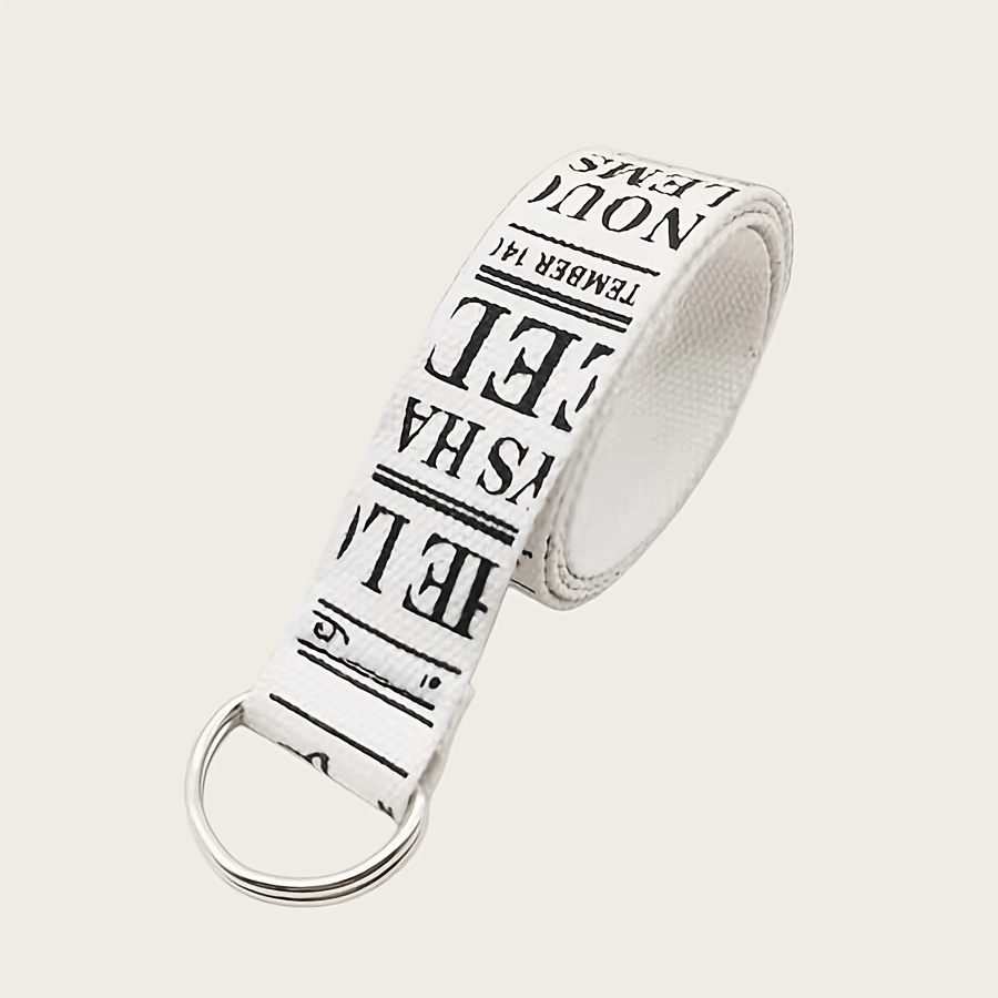 TEMU Double Buckle Belt Men's Letter Belt Men's Trendy Korean Style Easy All-match Student Belt Women