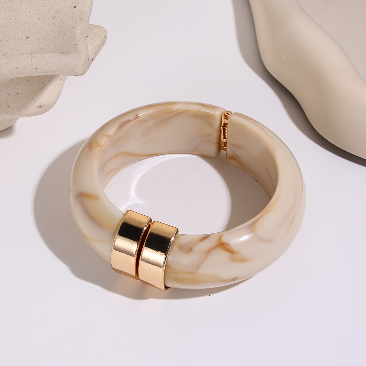 TEMU Bracelet Vintage Élégant, Texture Dégradée avec Premium, Pas de Taille Restrictive, Facile à pour les Quotidiens et les Tenues Rétro Légères, ou