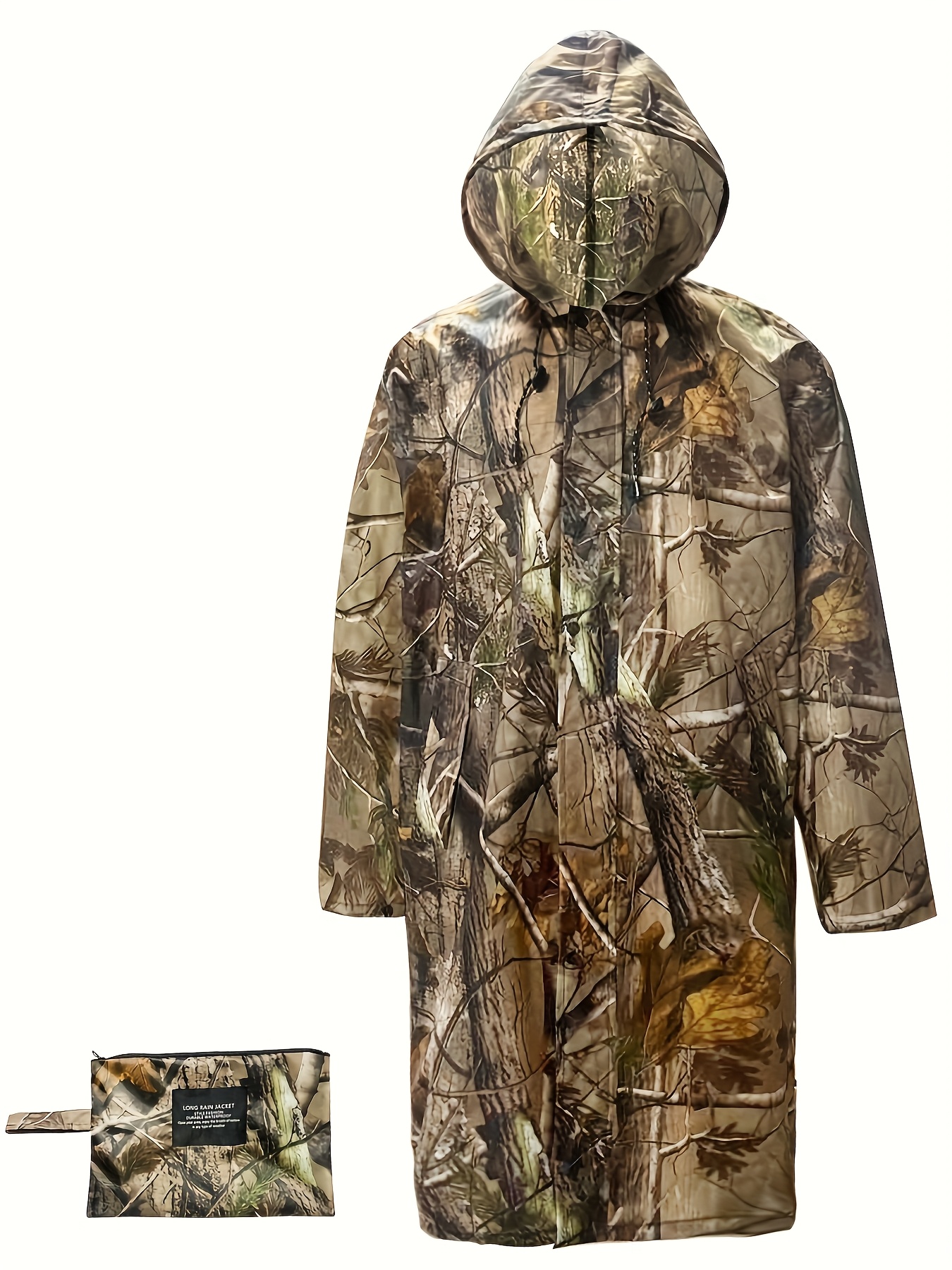 Lightweight Reusable Camo Rain Poncho for Men Women Adjustable Hooded  Raincoat with Button Closure, Loose Fit, Random Print Design Ou
