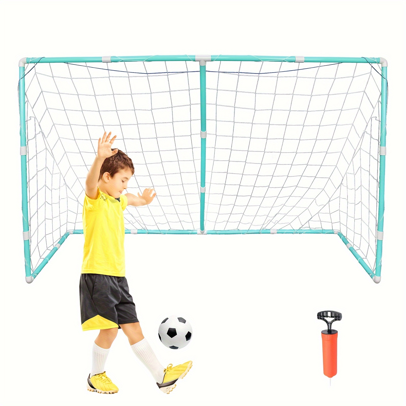  Teerwere Portería de fútbol portátil pequeña para interiores y  niños, plegable, portátil, para escuela primaria, juego en casa, al aire  libre (color naranja, tamaño: 47.2 x 19.7 x 31.5 in) 