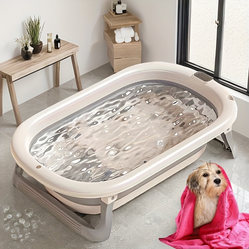 Faltbare Haustier-Badewanne – 101,6 X 30,5 Cm, Für Innen & Außen, Aus PVC
