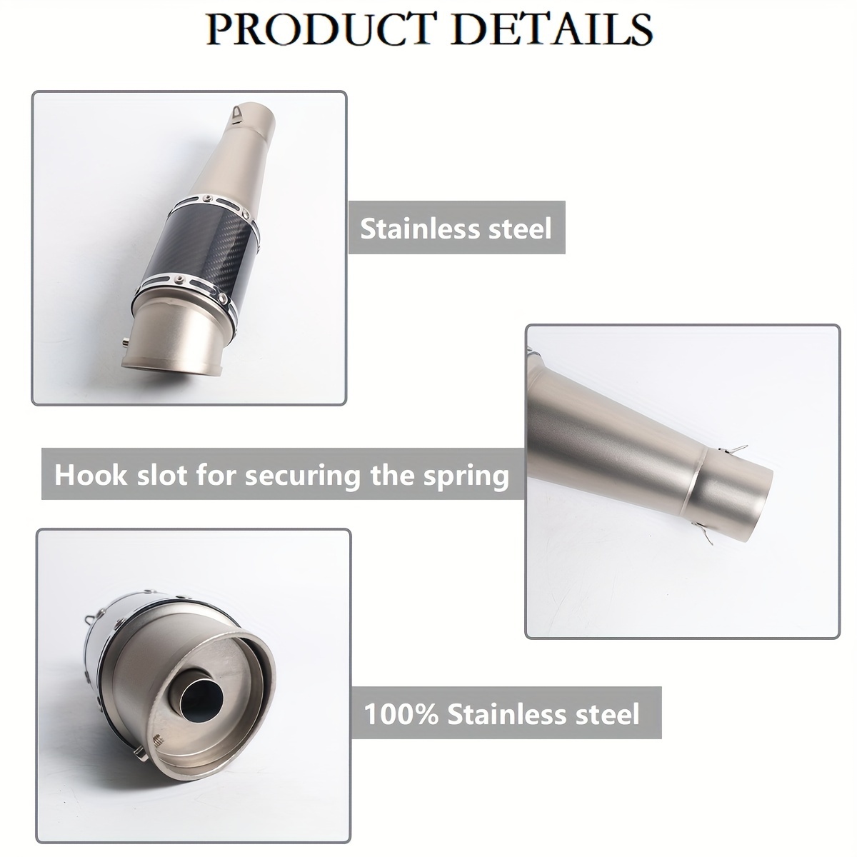 Stainless Steel Extended Exhaust Pipe road Temu