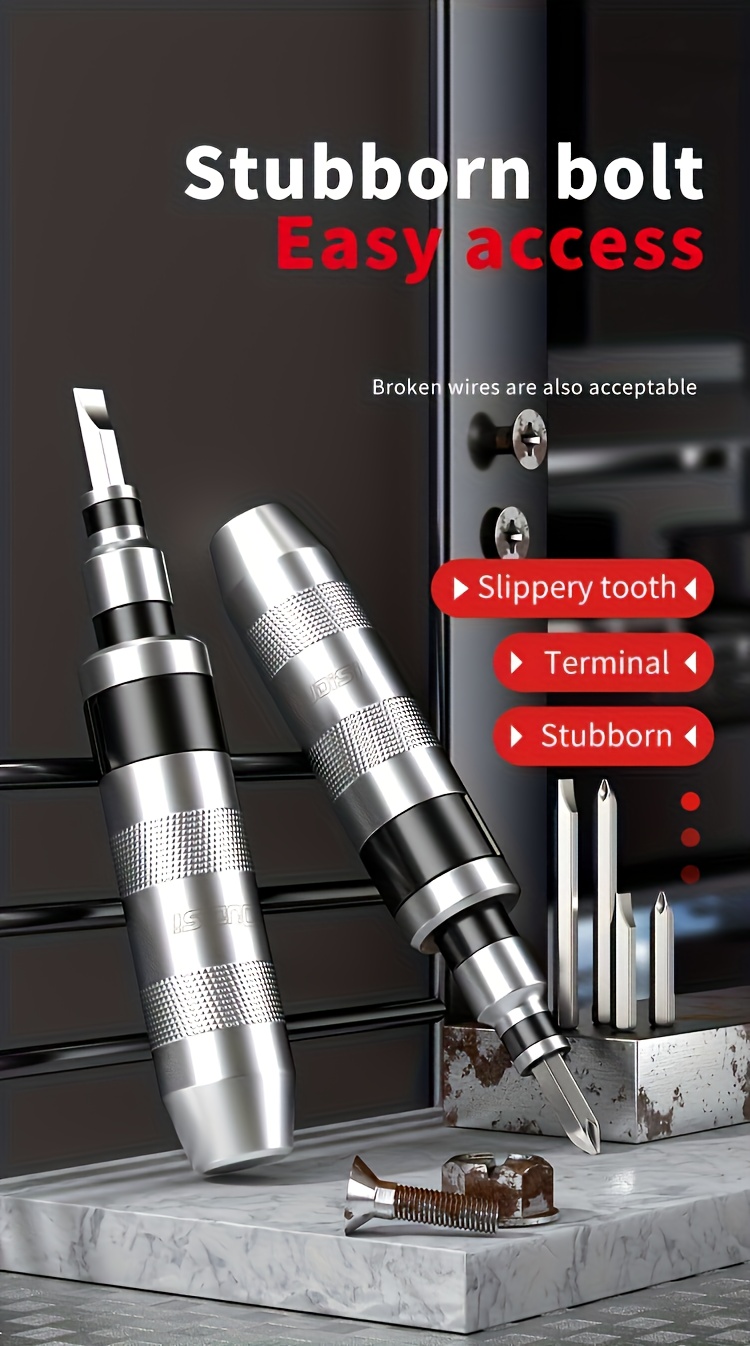 impact screwdriver set, cross screwdriver, through screwdriver, hand tool   used for loosening rusty bolts and removing   fasteners, portable and durable screwdriver tool., multi screwdriver, screw holder, impact screwdriver bits, triangle screwdriver, flathead screwdriver, fastener removal tool, rusty bolt remover,   screwdriver, ergonomic hand tool, impactresistant tool,   material, professional screwdriver, versatile screwdriver, Product details 5