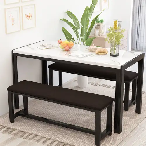Ensemble table à manger ronde + 4 chaises en velours beige sans accoudoirs - 100 x 75 cm - MDF et pièds en métal - Blanc | Leroy Merlin Ensemble table à manger ronde + 4 chaises en velours beige sans accoudoirs - 100 x 75 cm - MDF et pièds en métal - Blanc | Leroy Merlin