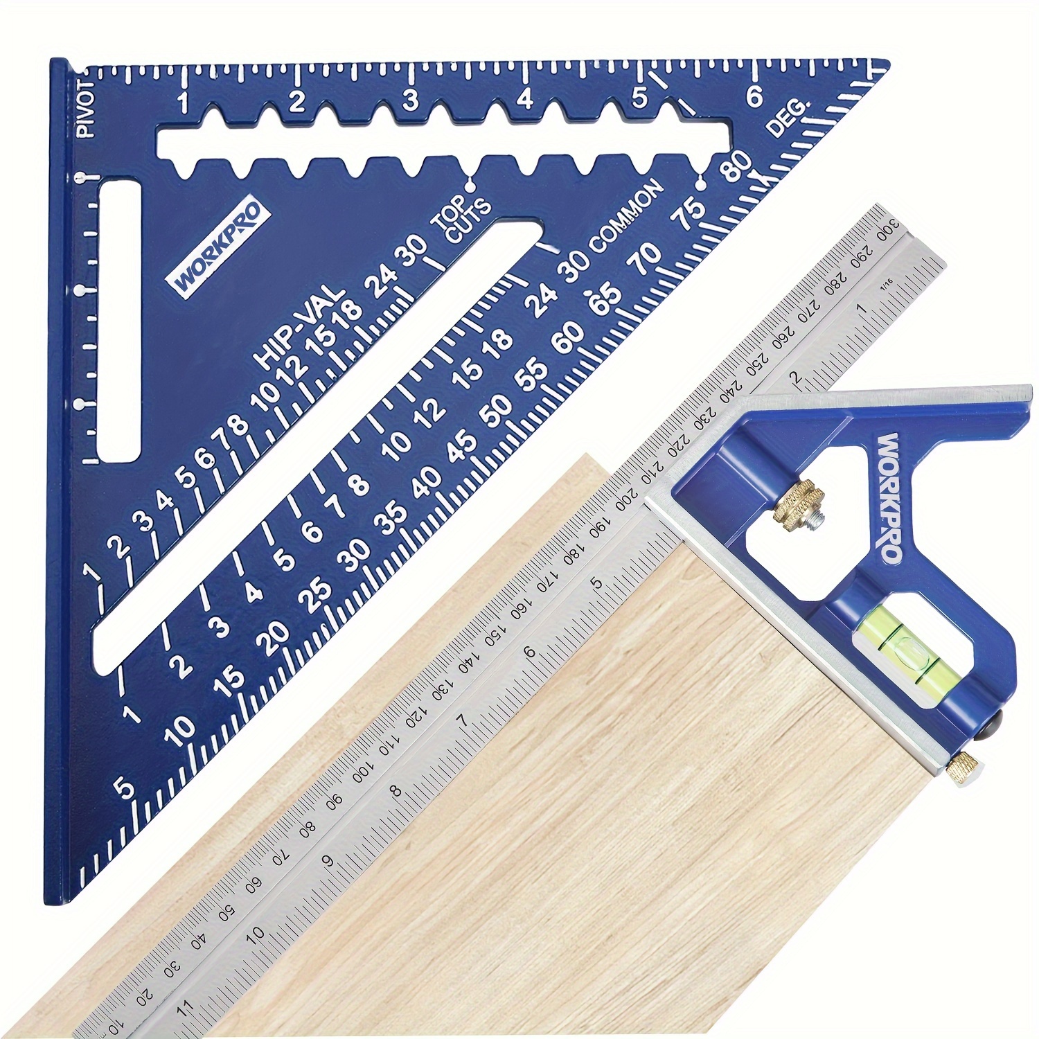 

Workpro Aluminum Alloy Carpenter Square And Zinc-alloy Square Ruler Set - 7 In. Tool And 12 In. Combination Square Combo