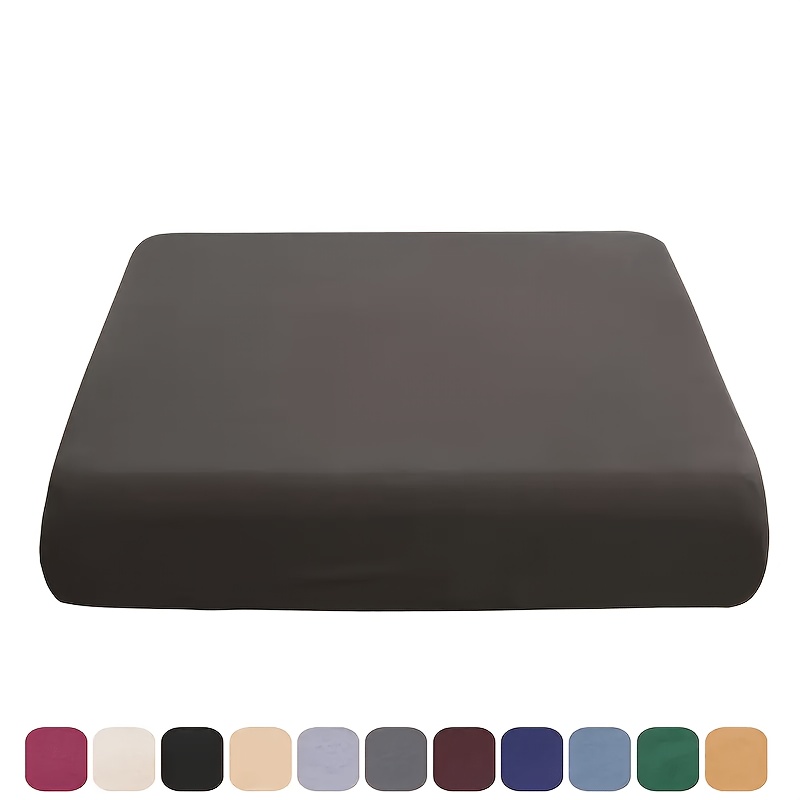 TEMU Housse de coussin de canapé d'extérieur extensible en spandex pour 1/2/3 places, housse de canapé lavable de couleur unie, protège-assise et