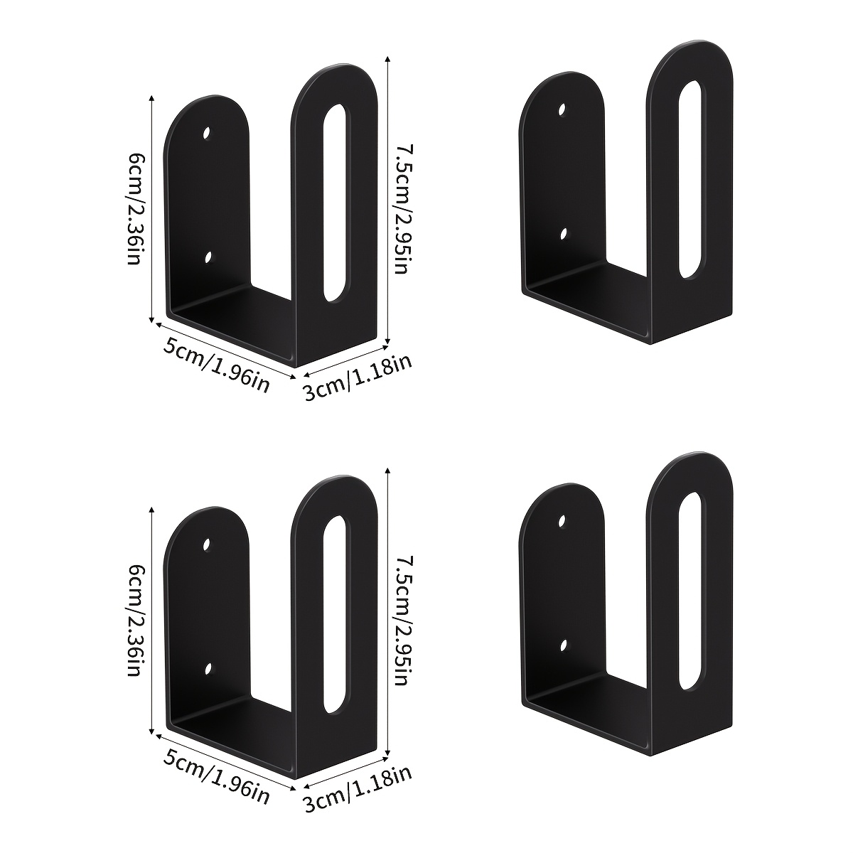 TEMU 2/4pcs Practical Storage Rack, Ideal For Holding Tv Boxes, Routers, And Power Strips, With -bearing Capacity. Includes A Multifunctional