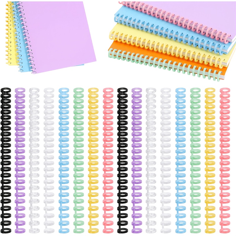 TEMU 16 pz (16 Rilegature) di Rilegatura a Spirale in Plastica - Rilegature Adatte per Rilegatura di Documenti, Rilegatura di Libri, Creazione di