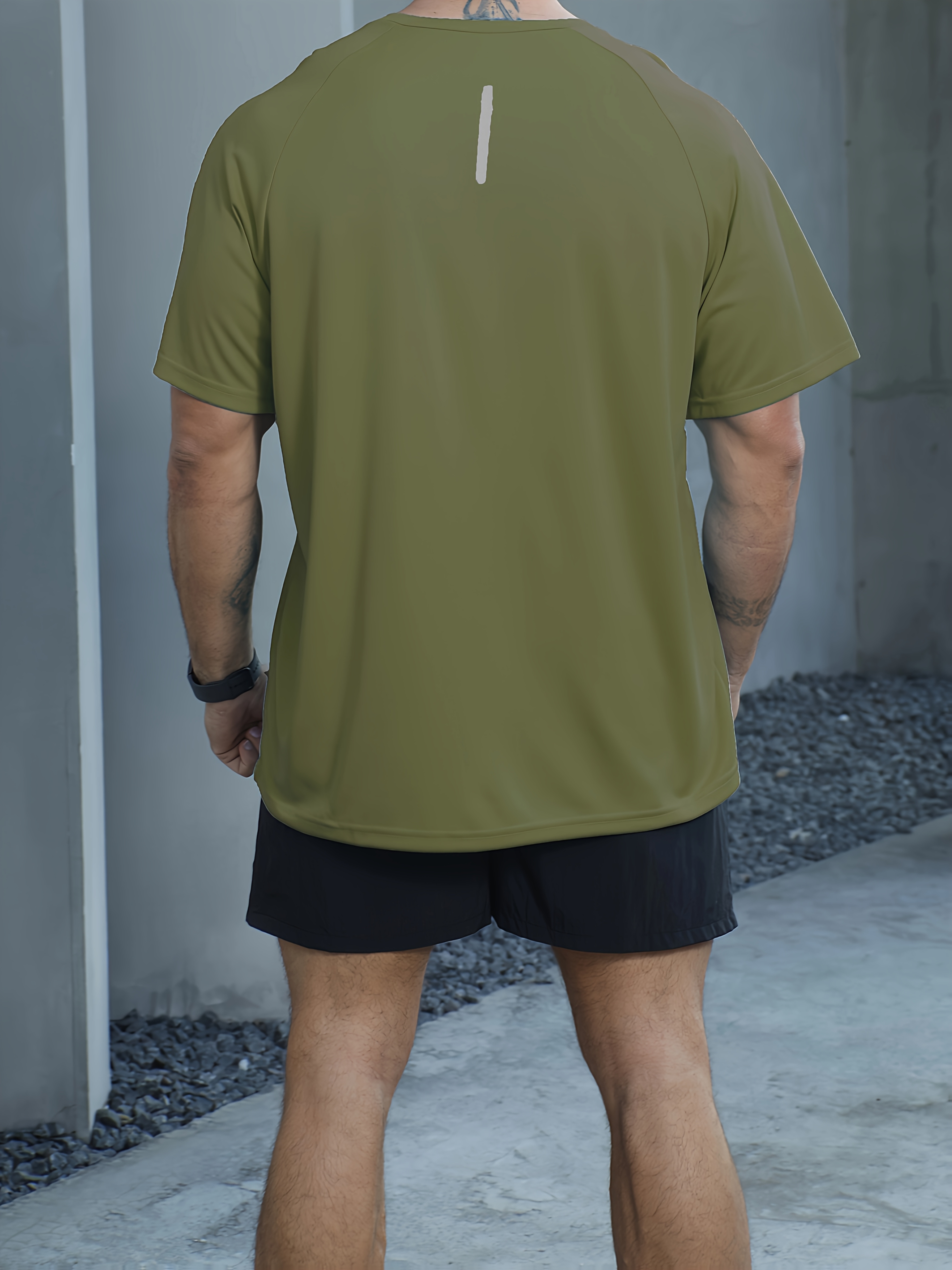 One Piece Plus Size Men's SOLID Short Sleeve Sports T-Shirt, Casual Fashion Tee with 3-Position Print 520, PLUS SIZE