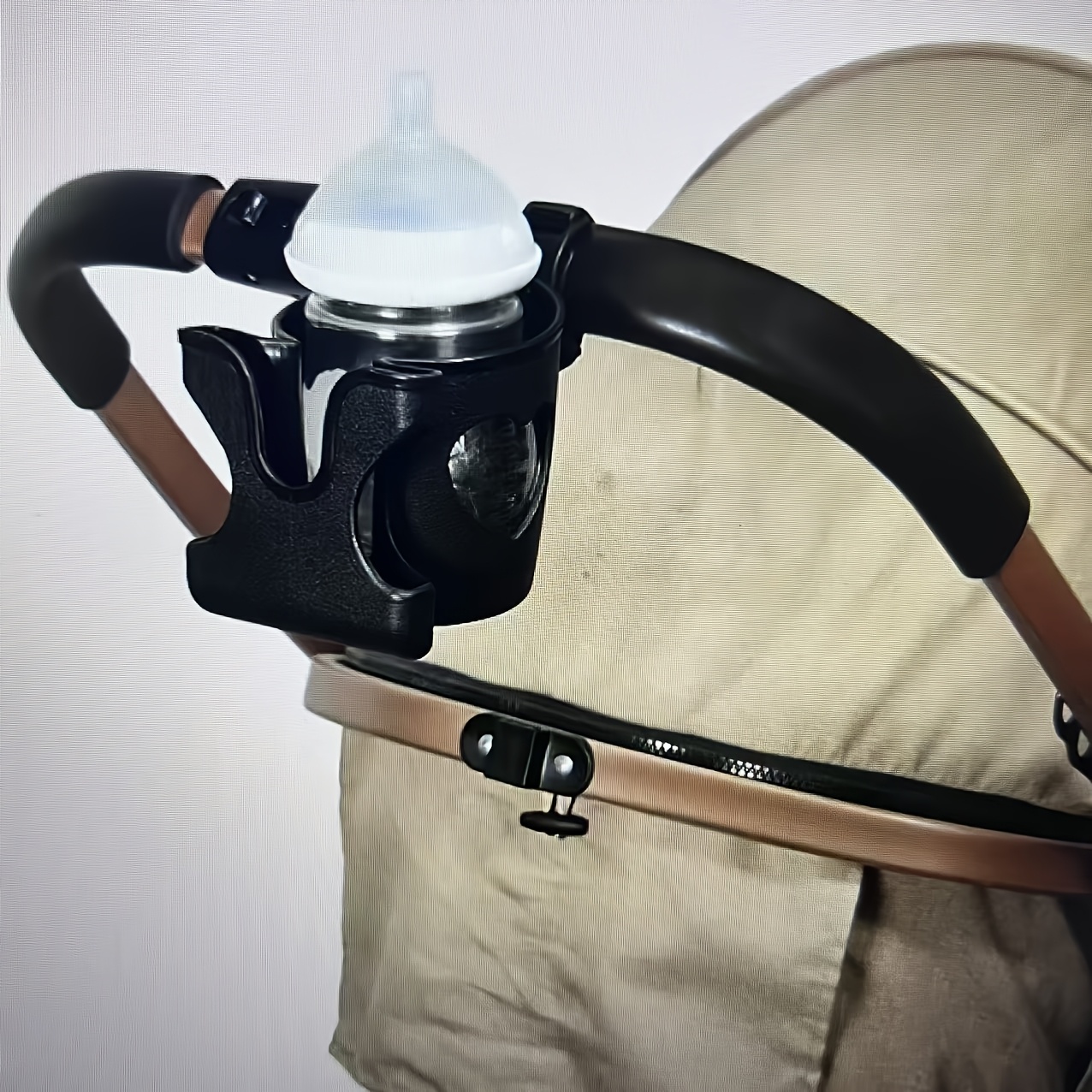 Stroller Cup Holder With Phone Mount, Scooter Cup Holder, Universal Cup Holder, 2-in-1 Phone Stand Suitable For Strollers, Bicycles, Wheelchairs, Bikes, Multi-scene Cup Holder