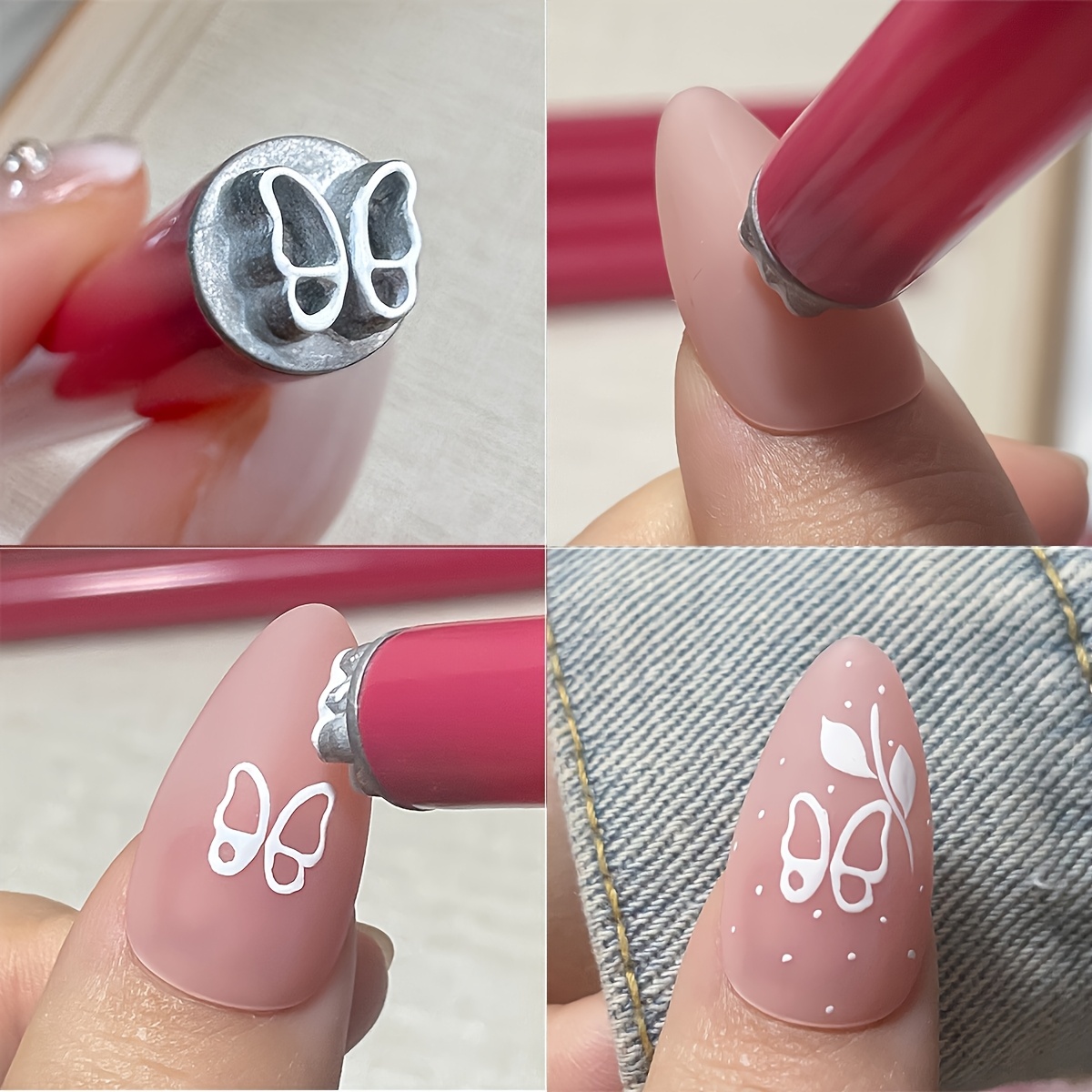 TEMU 4/ 6/ 10/ 15pcs/ Set Nail Art Seal Pen Set, Pattern Nail Transfer Printing Tool, Non Nail Seal Set, Suitable For Women
