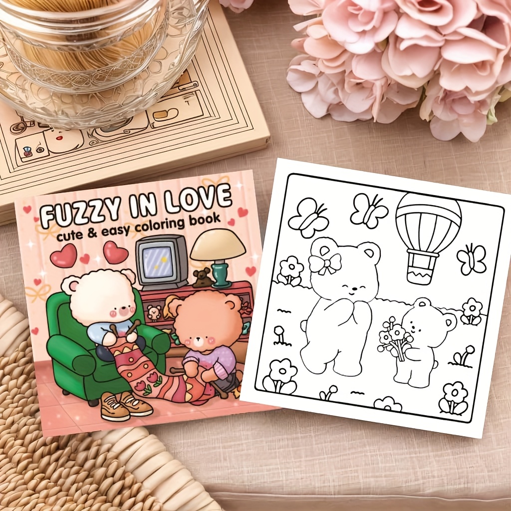 Image of Cute Book, Featuring Warm And Between Fluffy , 24 Pages Of Thickened Paper, Adorable And Cozy Illustrations, Suitable For Teenagers And Children To Relax, , And Imagination And