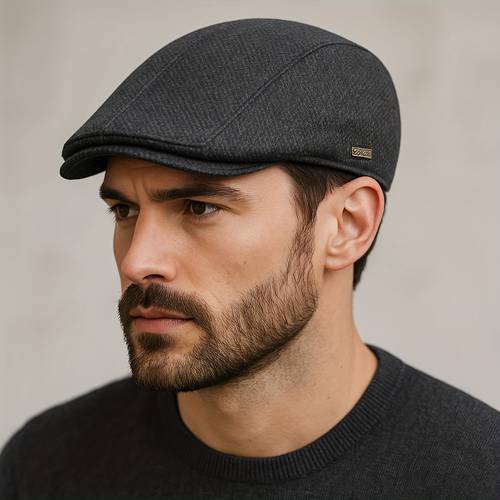 gorro cuadros vintage para , para otoño e invierno, con un diseño y ajustable