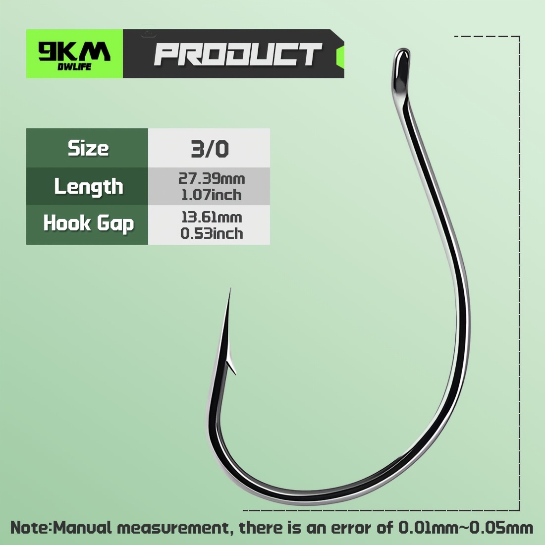 TEMU 9km 50 stuks Drop Shot Haken voor Baarsvissen Hoogkoolstofstaal Wacky Hook Crank Worm Weerhaken Hengelsportaccessoires