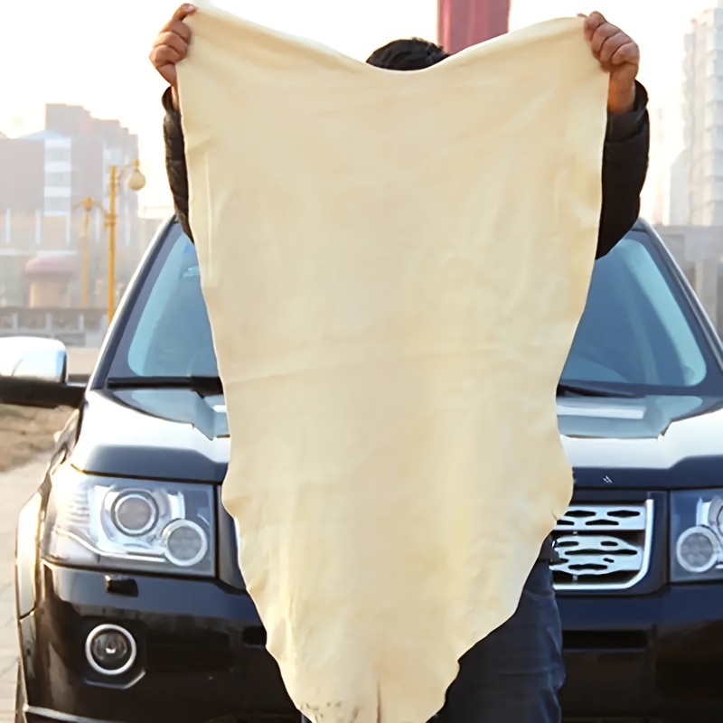 

Premium Deerskin Car Wash Towel - Soft, Absorbent & Durable For Auto Cleaning And Household Use