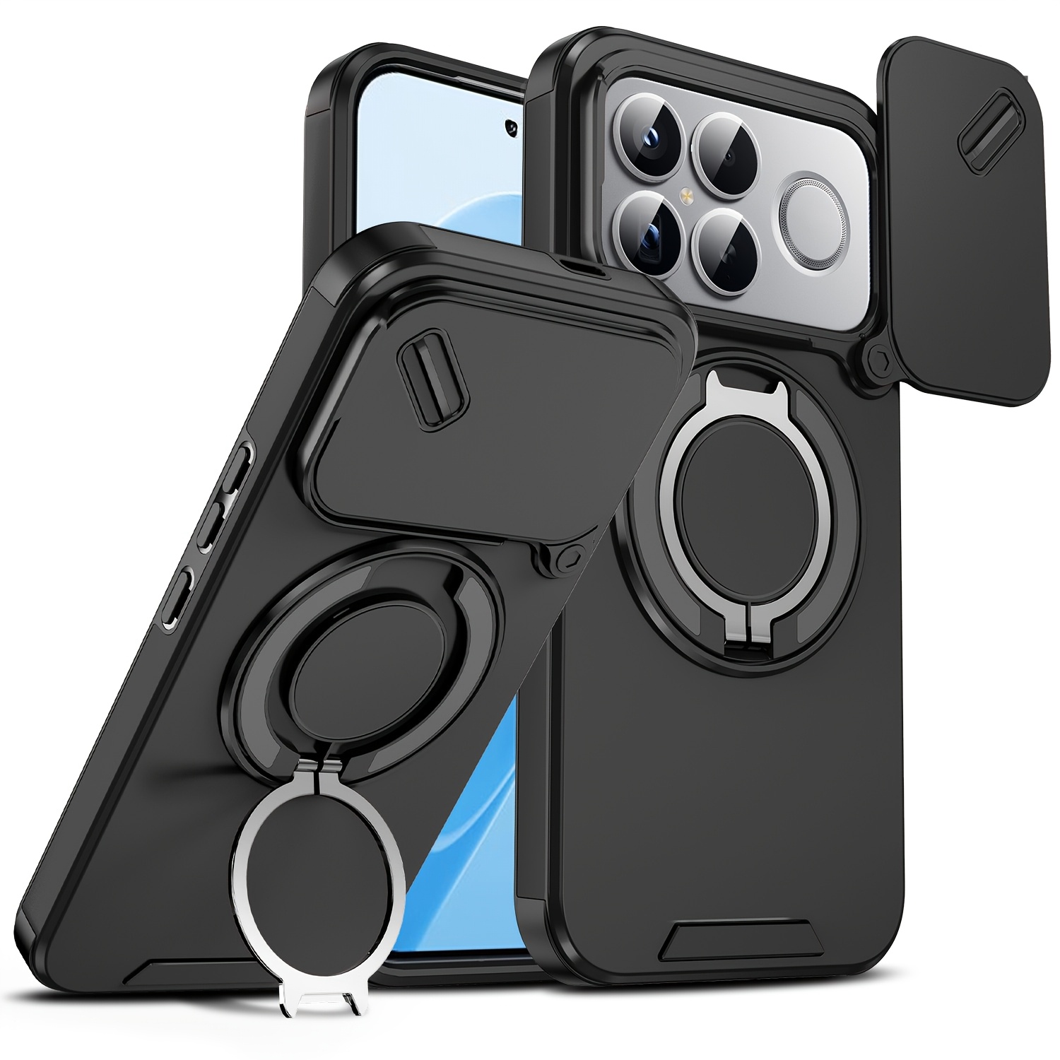 TEMU Funda para teléfono: Carcasa con soporte para Xiaomi Poco F8 Ultra 5G F8 Pro F7 F7 Pro F7 Ultra, cubierta protectora de cuerpo completo a prueba