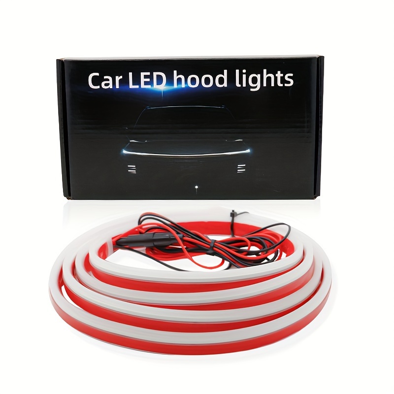 Tira de luces LED para exterior de automóvil, tira de luz diurna de 12 V,  luces LED flexibles impermeables, tiras LED impermeables, decoración para  el