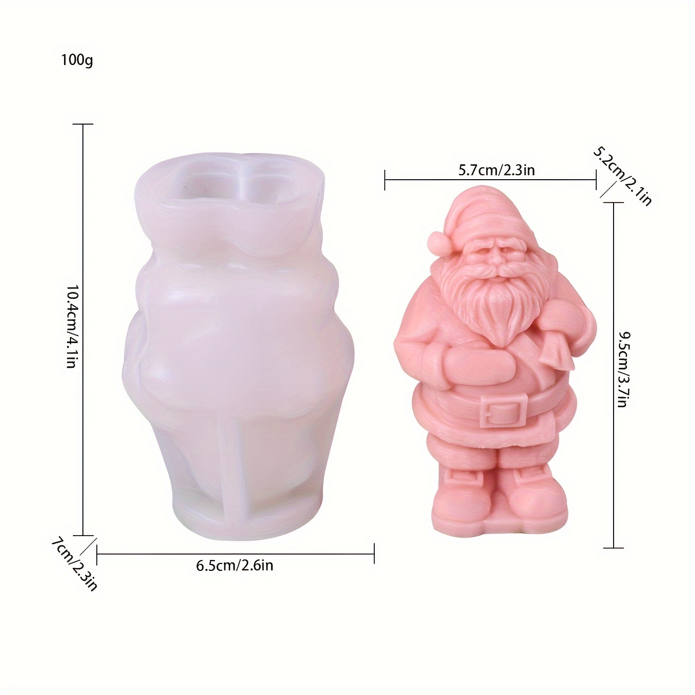 E-shop Weihnachtsmann-Silikonform für DIY Weihnachtskerzen & Aromatherapie-Steine - Perfektes Feiertagsgeschenk
