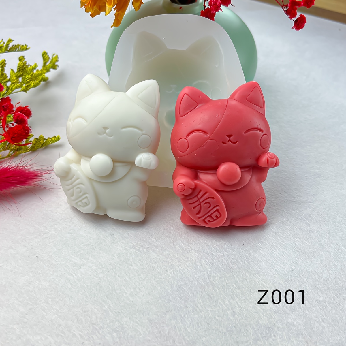 Silicone Molds Lucky Cat Candle Molds Soap Molds Clay Molds Temu Canada